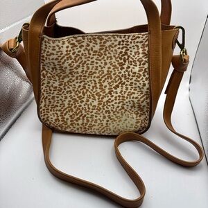 Madewell Cheetah Print Tan Shoulder Bag